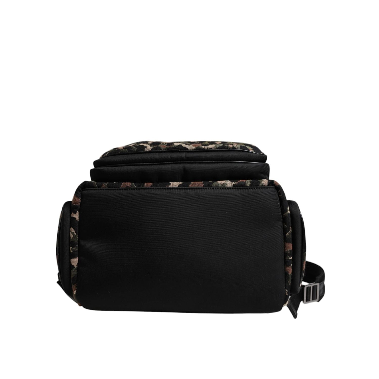 Dolce & Gabbana Multicolor Leopard Print DG Logo Plaque Men Backpack Bag