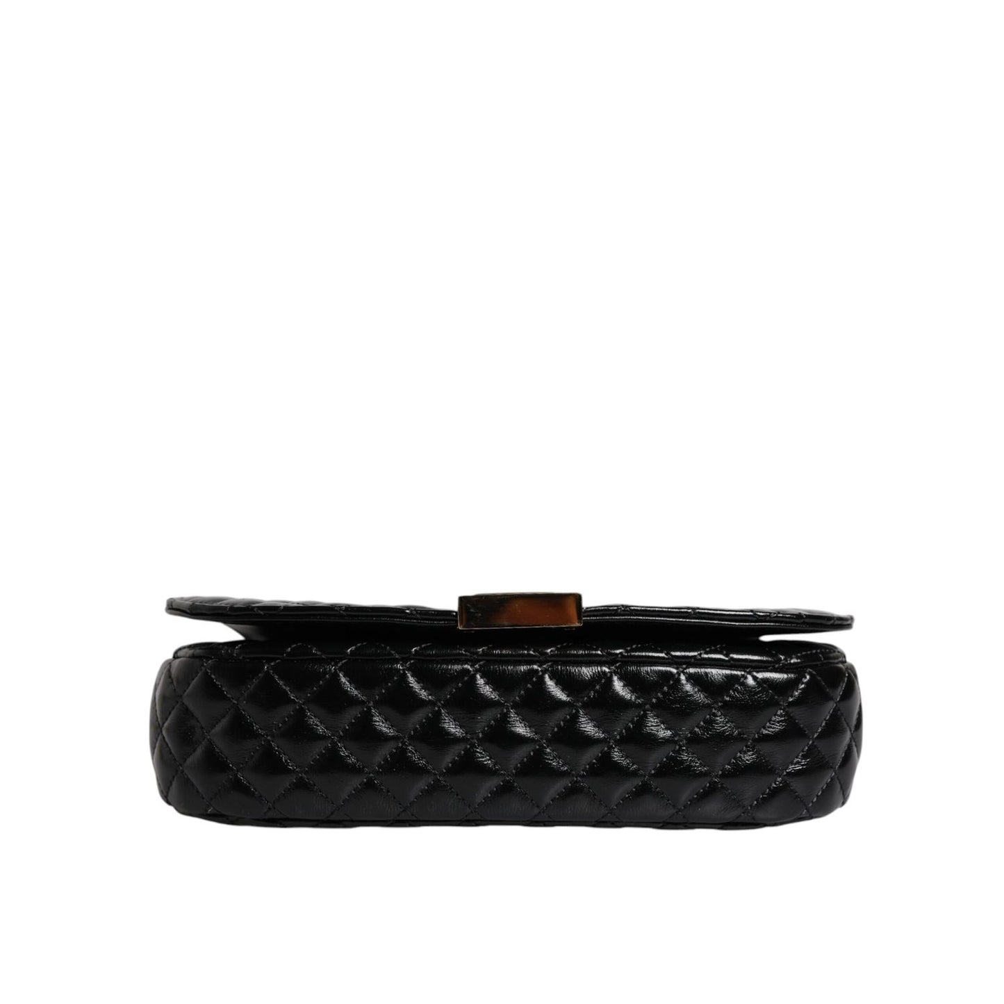Versace Black Calf Leather Quilted Shoulder Strap Bag