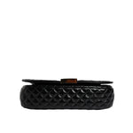 Versace Black Calf Leather Quilted Shoulder Strap Bag