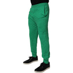 Dsquared² Green Cotton Elastic Waist Men Casual Pants PAN74477-XS