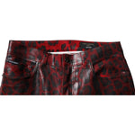 Dolce & Gabbana Red Leopard Cotton Skinny Men Denim Jeans PAN75151-48