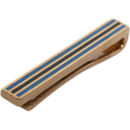 Dolce & Gabbana Gold Tone Brass Logo Branded Tie Clip Bar SMY10642