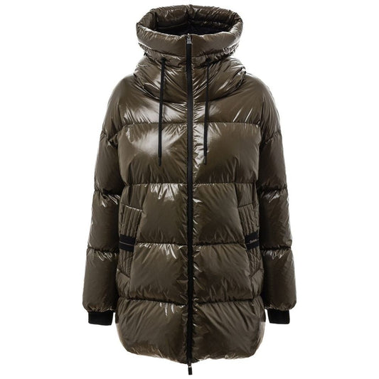 Herno Green Polyamide Jackets & Coat Herno Dark Slate Gray