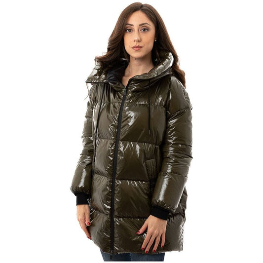 Herno Green Polyamide Jackets & Coat Herno Dark Slate Gray