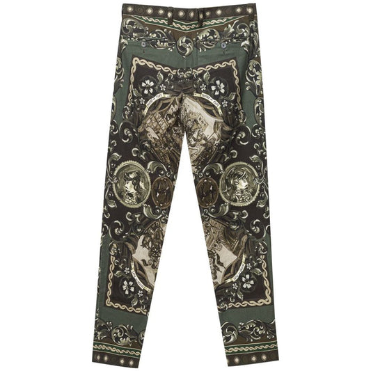 Dolce & Gabbana Green Cotton Jeans & Pant Dolce & Gabbana Dark Slate Gray