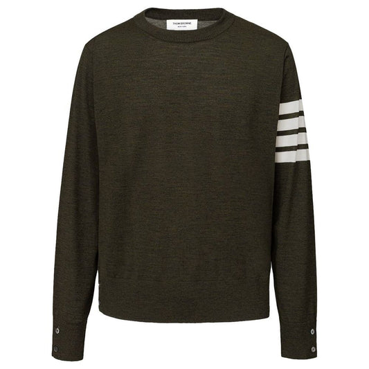 Thom Browne Green Wool Sweater Thom Browne Dark Slate Gray