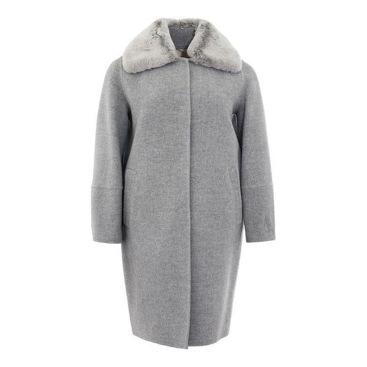 Herno Elegant Gray Wool Jacket for Timeless Style