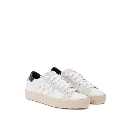 P448 White Leather Athletic Sneakers