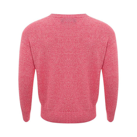 Gran Sasso Pink Cotton Sweater Gran Sasso Pale Violet Red