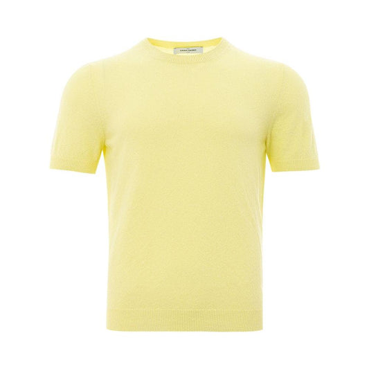 Gran Sasso Sunny Cotton Luxury Tee for the Discerning Gentleman Gran Sasso Pale Goldenrod