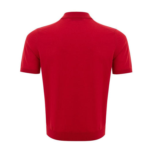 Gran Sasso Elegant Italian Cotton Polo Shirt in Vibrant Red Gran Sasso Firebrick