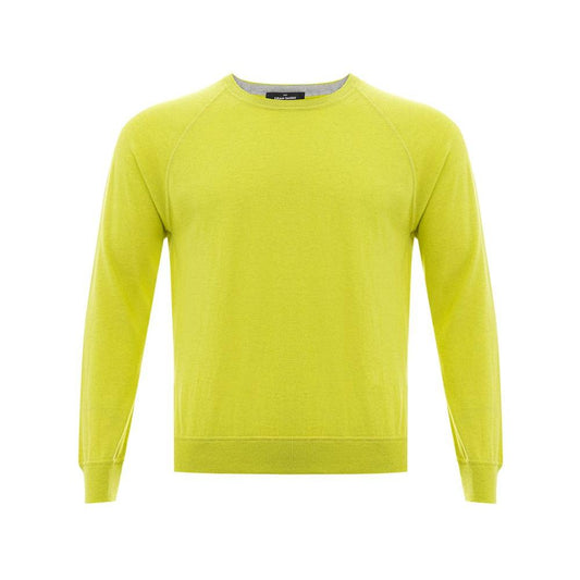 Gran Sasso Sunny Yellow Italian Cotton Sweater Gran Sasso Goldenrod