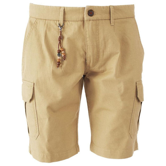 Yes Zee Beige Cotton Short