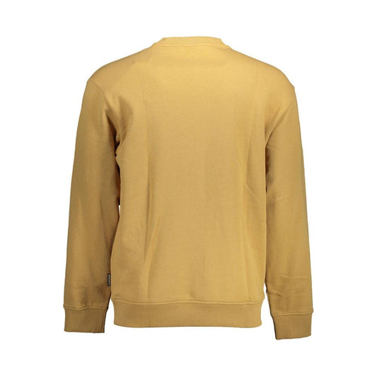 Napapijri Beige Cotton Men Sweater Napapijri Dark Khaki