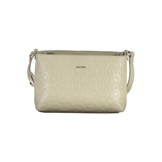 Calvin Klein Beige Polyester Handbag Calvin Klein Gray