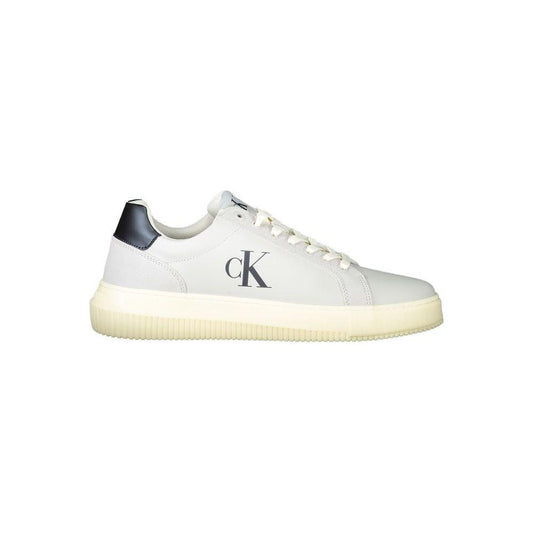 Calvin Klein Gray Polyethylene Men Sneaker Calvin Klein Antique White