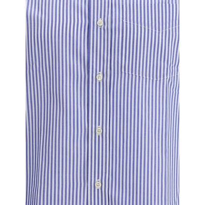 Deperlu Blue Cotton Pattern Shirt