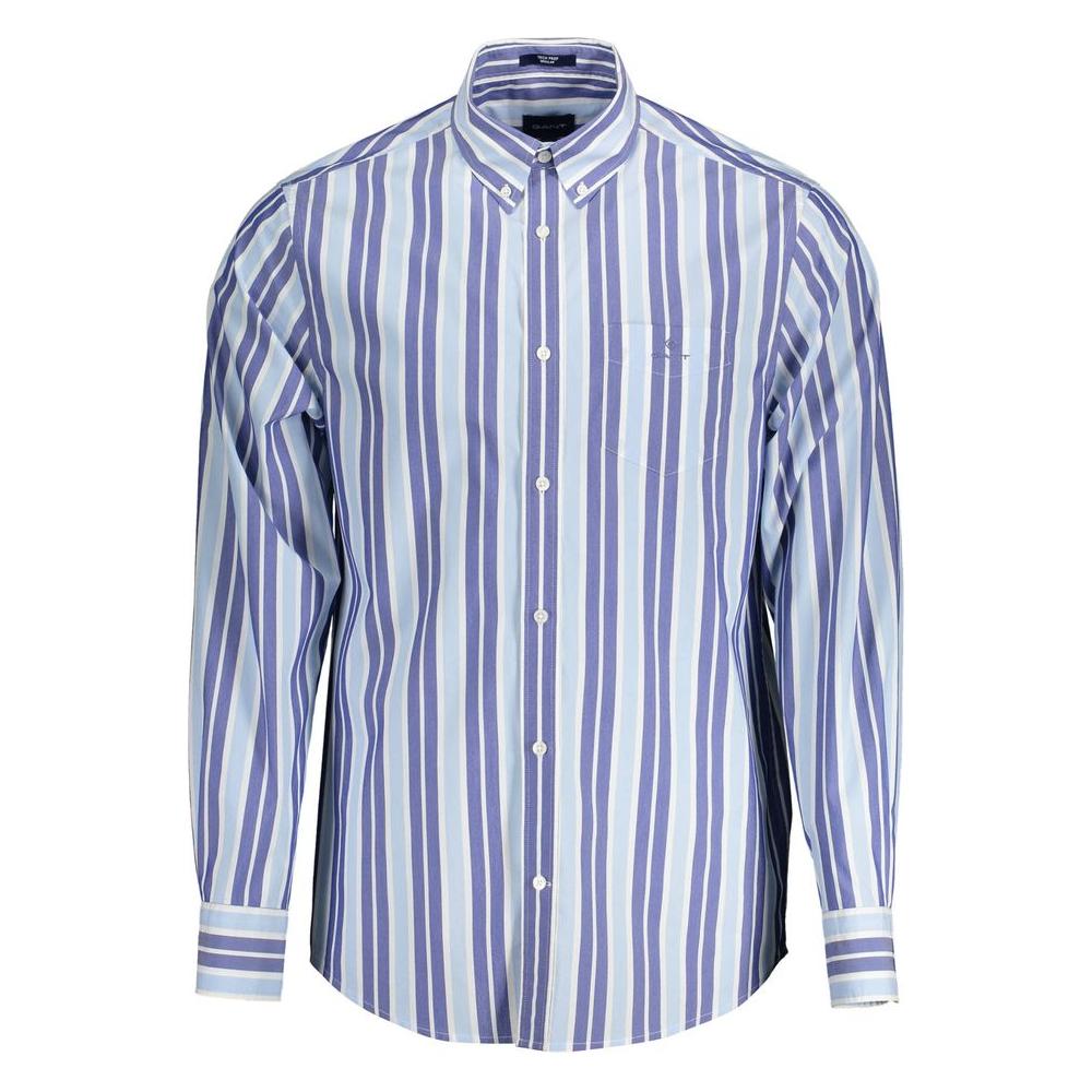 Gant Light Blue Cotton Men Shirt