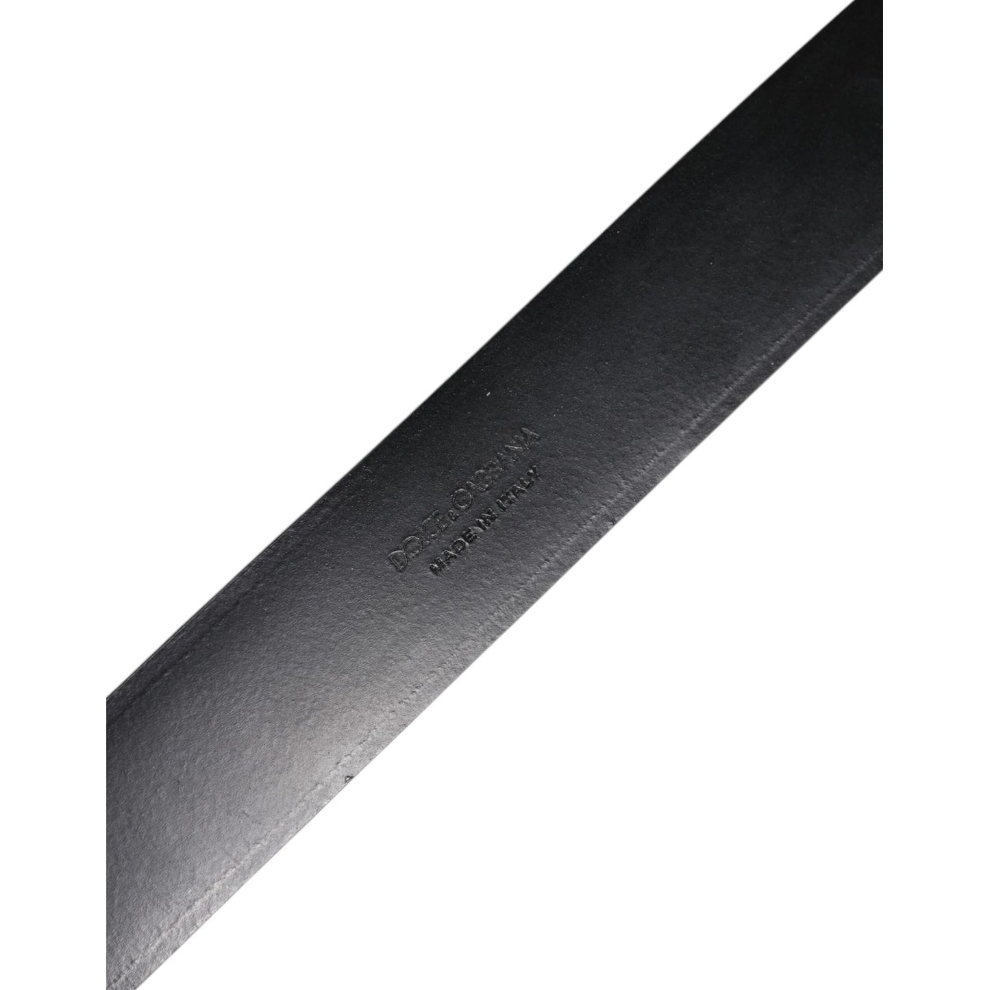 Dolce & Gabbana Black Leather Metal Buckle Classic Belt