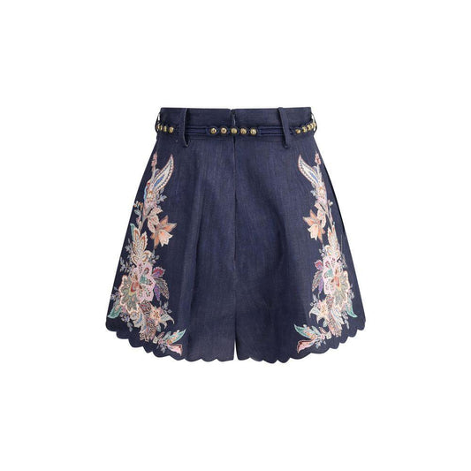 Zimmermann Rhiannon Tuck Shorts ZI-4558ASS251NAVMLTPAI-2
