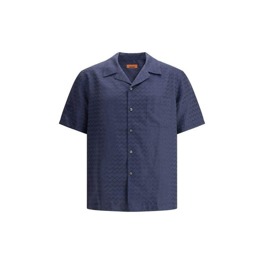 Missoni Bowling Shirt with shiny ZigZag pattern MI-US25SJ05BW00VA93924-IT44 | XS