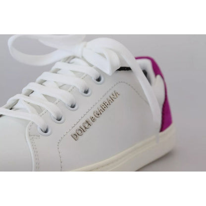 Dolce & Gabbana White Classic Sneakers Women Leather Shoes