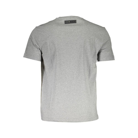 Plein Sport Gray Cotton Men T-Shirt Plein Sport Dark Gray