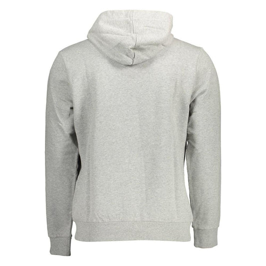Napapijri Gray Cotton Men Sweater Napapijri Gray