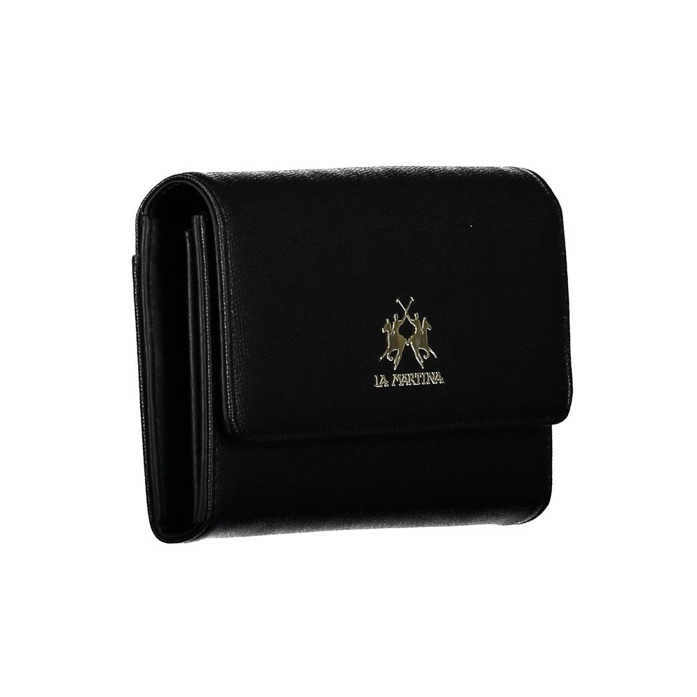 La Martina Black Polyethylene Women Wallet