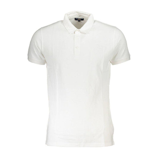 Cavalli Class White Cotton Polo Shirt Cavalli Class Beige