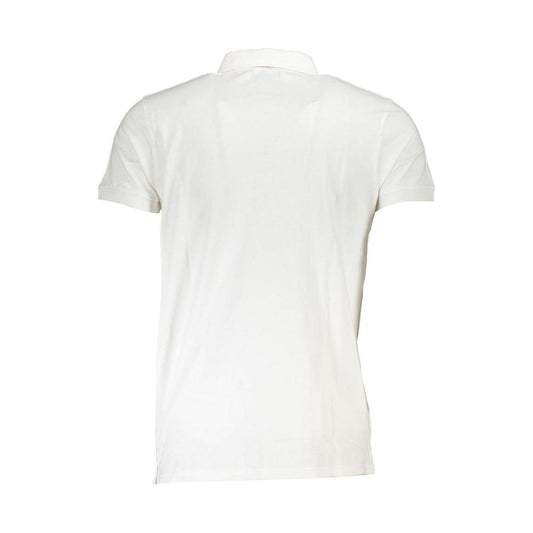 Cavalli Class White Cotton Polo Shirt Cavalli Class White Smoke