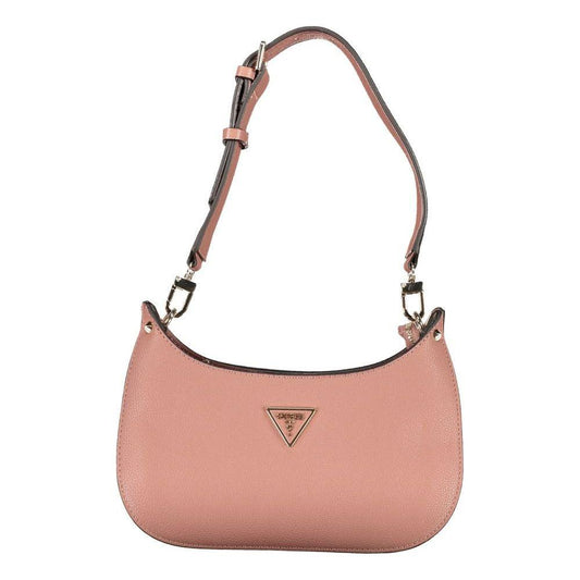 Guess Jeans Pink Polyethylene Handbag Guess Jeans Rosy Brown