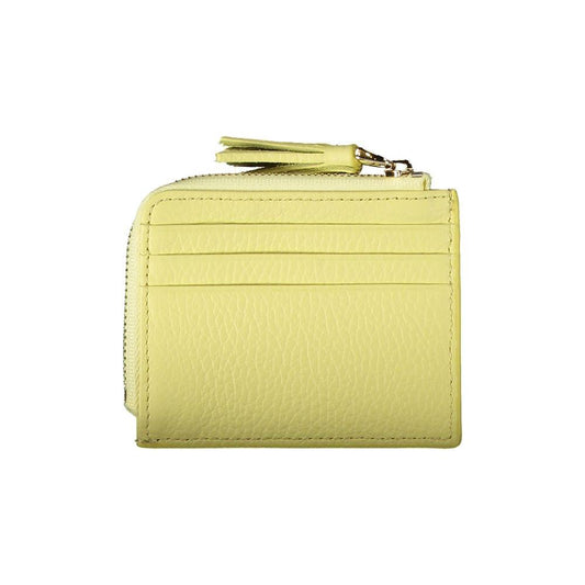 Coccinelle Yellow Leather Wallet Coccinelle Light Goldenrod