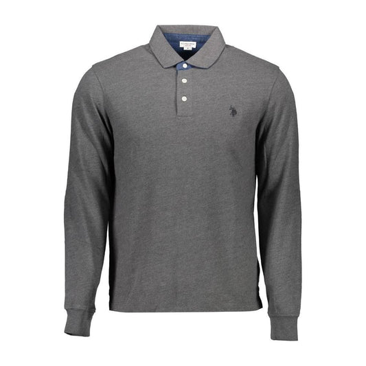 U.S. POLO ASSN. Gray Cotton Men Polo Shirt U.S. POLO ASSN. Dim Gray
