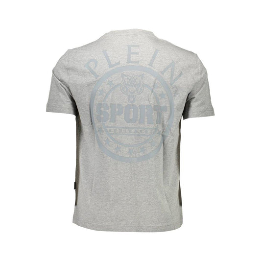 Plein Sport Gray Cotton Men T-Shirt Plein Sport Gray