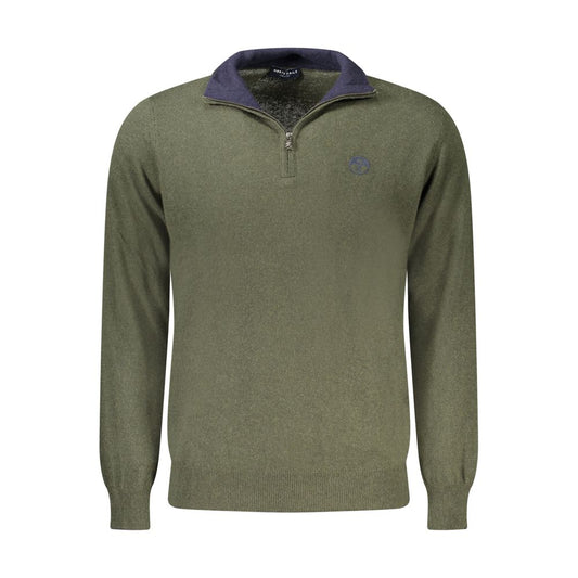 North Sails Green Wool Men Sweater North Sails Dim Gray