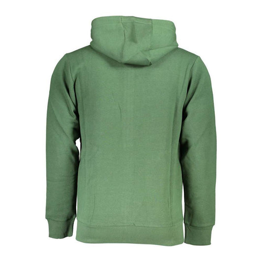 U.S. Grand Polo Chic Green Hooded Sweatshirt with Elegant Embroidery U.S. Grand Polo Dim Gray