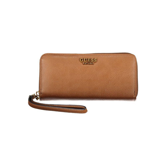 Guess Jeans Elegant Brown Zip Wallet with Multiple Compartments Guess Jeans Sienna