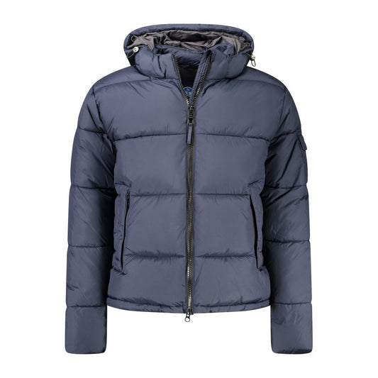 North Sails Blue Polyester Men Jacket North Sails Dim Gray