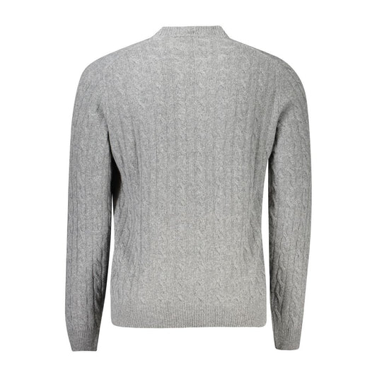 North Sails Gray Wool Men Sweater North Sails Dark Gray