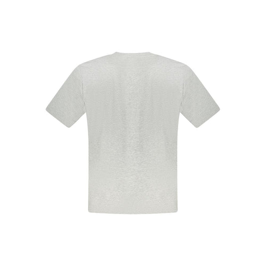 North Sails Gray Cotton Men T-Shirt North Sails Light Gray