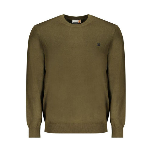 Timberland Green Cotton Sweater Timberland Dark Olive Green