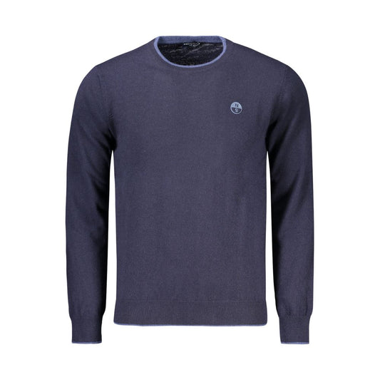 North Sails Blue Wool Men Sweater North Sails Dark Slate Gray