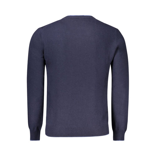 North Sails Blue Wool Men Sweater North Sails Dark Slate Gray
