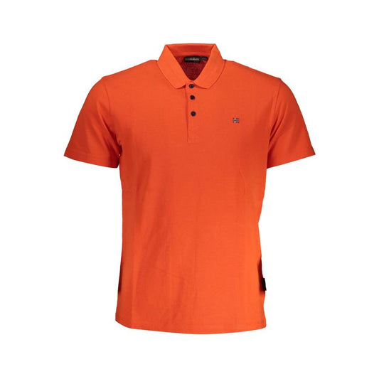 Napapijri Red Cotton Men Polo Shirt Napapijri Chocolate