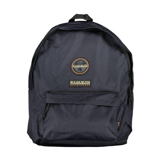 Napapijri Blue Cotton Men Backpack Napapijri Dark Slate Gray