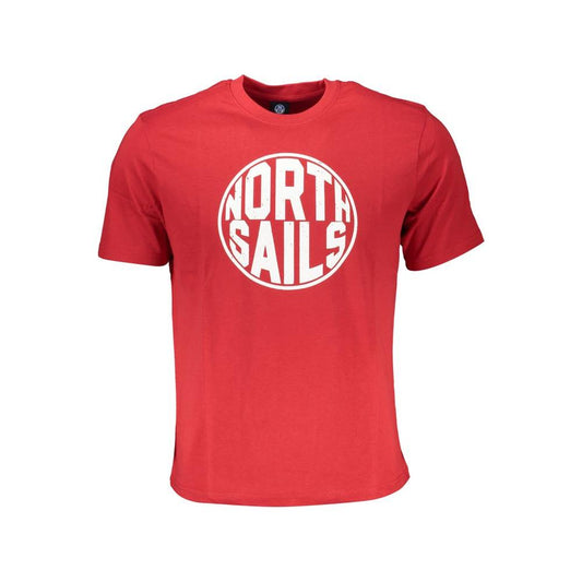 North Sails Red Cotton T-Shirt North Sails Firebrick
