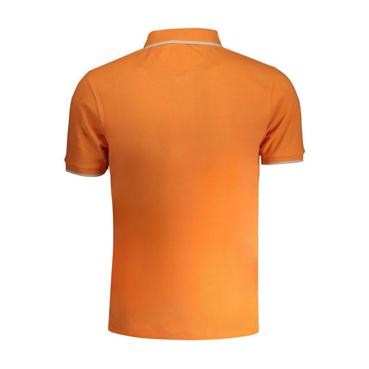 La Martina Orange Cotton Polo Shirt La Martina Chocolate