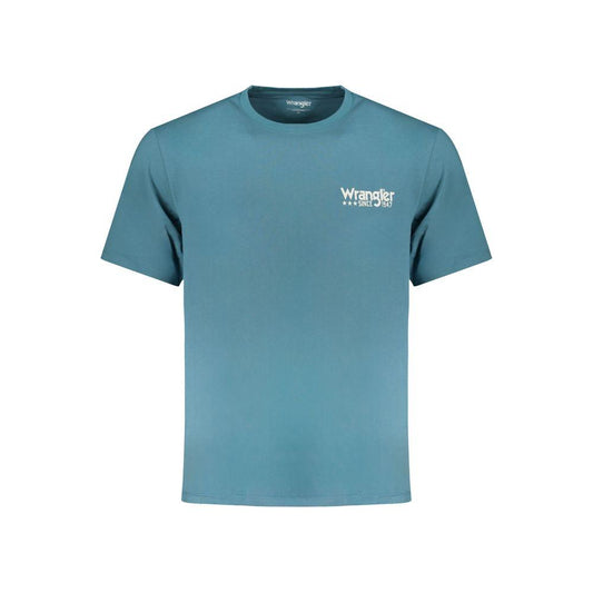 Wrangler Blue Cotton T-Shirt Wrangler Cadet Blue