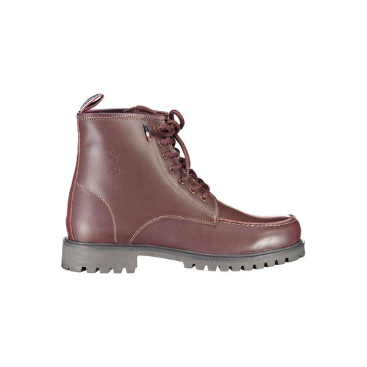 U.S. POLO ASSN. Red Leather Men Boot U.S. POLO ASSN. Dim Gray